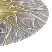 Bloei met gouden moderne abstracte fractalbloem snijplank (Hoek)