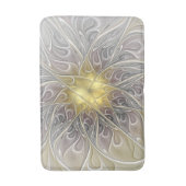Bloei met gouden moderne abstracte fractale bloem badmat (Voorkant Verticaal)
