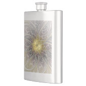 Bloei met gouden moderne abstracte fractale bloem flacon (Links)