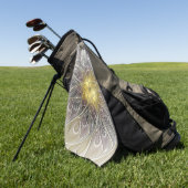 Bloei met gouden moderne abstracte fractale bloem golfhanddoek (Groen)