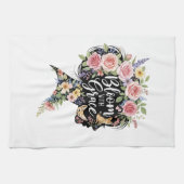 Bloei met Grace Elegante Bloemen Inspirerend Kunst Theedoek (Horizontaal)