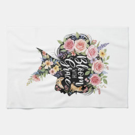 Bloei met Grace Elegante Bloemen Inspirerend Kunst Theedoek