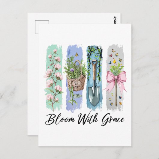 Bloei met Grace Garden Bloemenkunst Briefkaart (Voorkant / Achterkant)