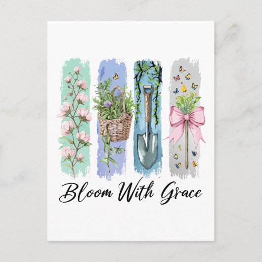 Bloei met Grace Garden Bloemenkunst Briefkaart (Voorkant)