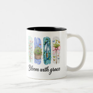 Bloei met Grace Garden Bloemenkunst Tweekleurige Koffiemok