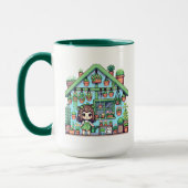 Bloei met Grace | Kawaii Meisje met Planten Mok (Links)