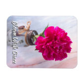 Bloei met Grace Paarse pioen in vaas Magneet (Horizontaal)