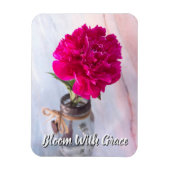 Bloei met Grace Paarse pioen in vaas Magneet (Verticaal)