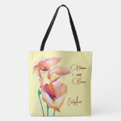 Bloei met Grace Pastel Fluid Colors Canvas tas (Voorkant)