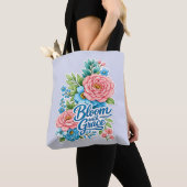 🌸👜 “Bloei met gratie” boodschappentas Tote Bag (Dichtbij)