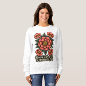 Bloei met gratie Dames sweatshirt (Voorkant volledig)