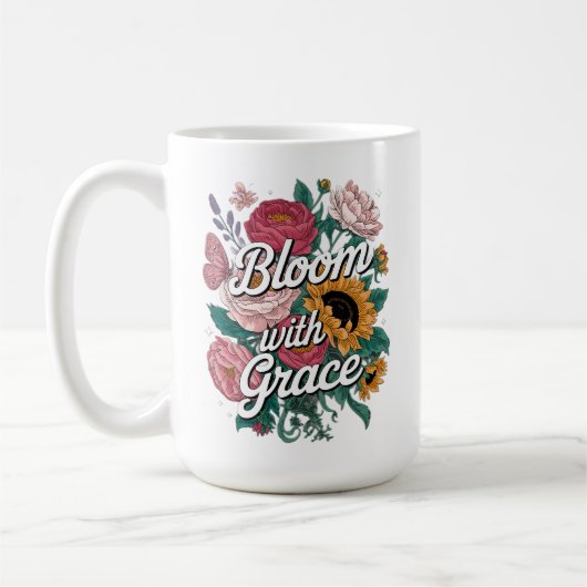 Bloei met gratie koffiemok (Links)