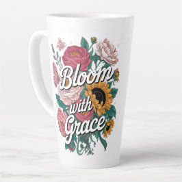 Bloei met gratie  latte mok