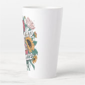Bloei met gratie latte mok (Voorkant)