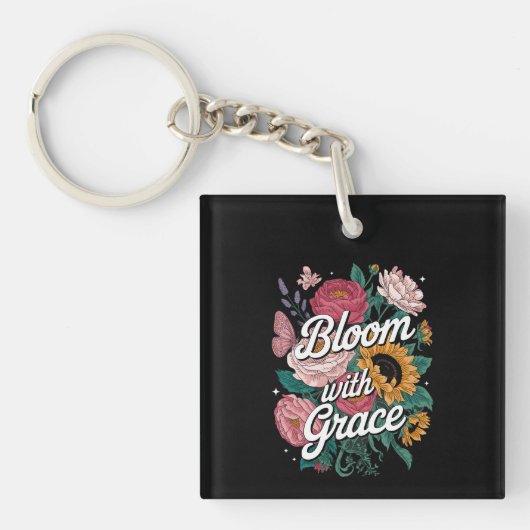 Bloei met gratie sleutelhanger (voorkant)