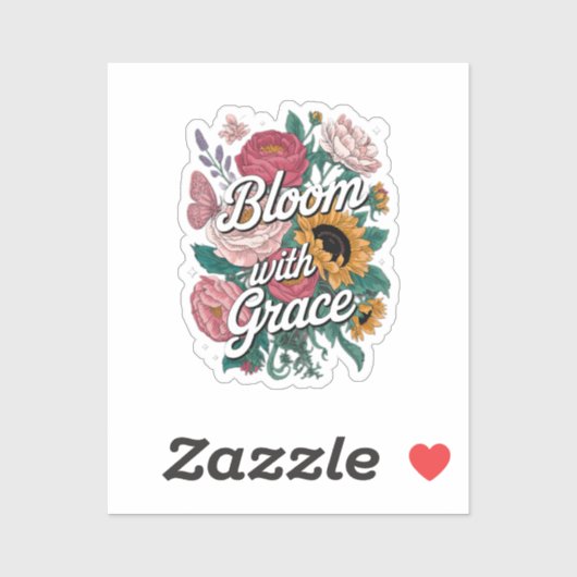 Bloei met gratie sticker (Vel)