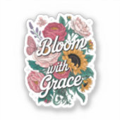 Bloei met gratie sticker (Voorkant)