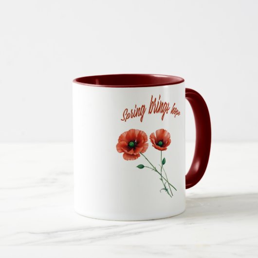 Bloei met hoop - Spring Flower Mok (Voorkant rechts)
