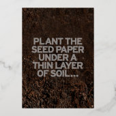 Bloei met Liefde: Milieuvriendelijke Zwart&Wit Pla Folie Uitnodiging (Achterkant)