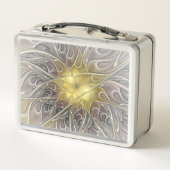 Bloei met moderne abstracte fractale bloem in goud (Achterkant)