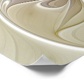 Bloei met moderne abstracte fractale bloem in goud poster (Hoek)