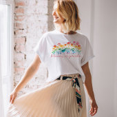 Bloei met Pride LGBTQ Waterverf Wildbloemen Tri-Blend Shirt