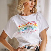 Bloei met Pride LGBTQ Waterverf Wildbloemen Tri-Blend Shirt
