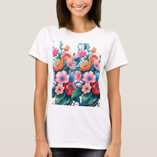 Bloei met stijl - Mooie Bloemen T-shirt (Voorkant)