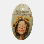 Bloei met vreugde keramisch ornament (Rechts)