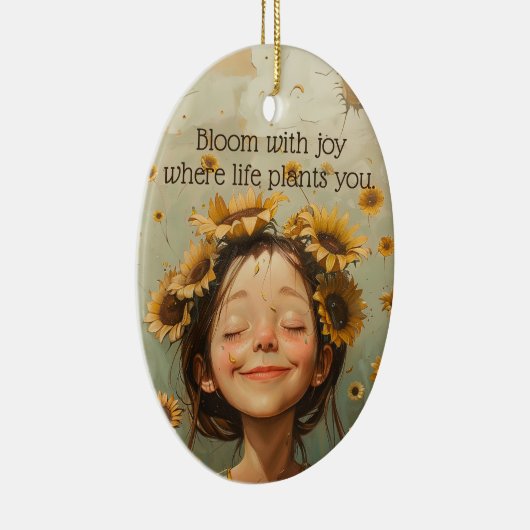 Bloei met vreugde keramisch ornament (Rechts)