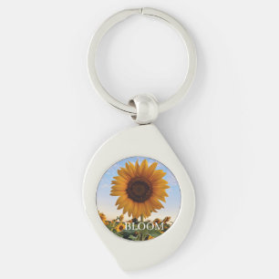 Bloei met vreugde - Opbeurende zonnebloem Sleutelhanger