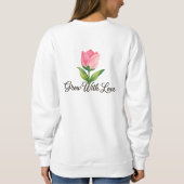 Bloei Met Vreugde Roze Tulp Bloem Sweatshirt (Achterkant)
