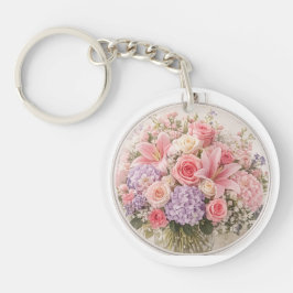 Bloei met vriendelijkheid bloemensleutelhanger sleutelhanger