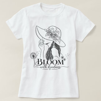 Bloei met vriendelijkheid Elegante Dames Bloemenho T-shirt