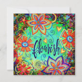 Bloei moderne bloemencorrectie  bedankkaart (Voorkant)