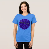 "Bloei Moedig in Paarse Gratie" Tri-Blend Shirt (Voorkant volledig)