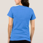 "Bloei Moedig in Paarse Gratie" Tri-Blend Shirt (Achterkant)