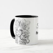 “Bloei Onverschrokken” 450 ml koffiemok Mok (Voorkant links)