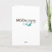 Bloei paarse monogram bruiloft dank u bedankkaart (Achterkant)