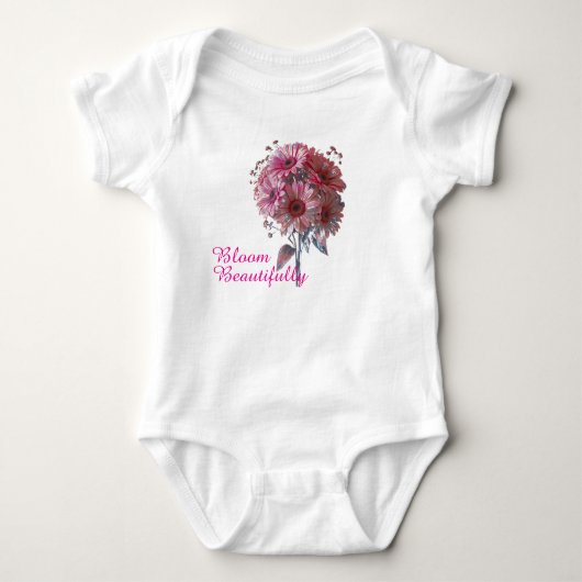 Bloei prachtig bloem baby body romper (Voorkant)