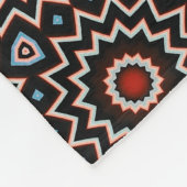 Bloei rood blauw wit ster cirkel patroon fleece deken (Hoek)