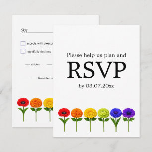 🌈 Bloei Samen– met dieetkeuzes RSVP Kaartje