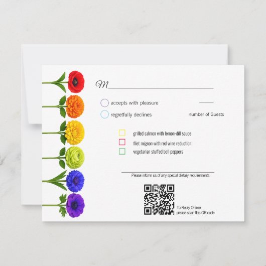 🌈Bloei Samen –met menu & QR-code (Achterkant)