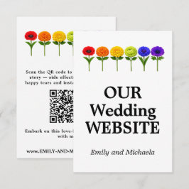 🌈 Bloei Samen–  QR Trouwwebsite  Informatiekaartje