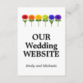 🌈 Bloei Samen–  QR Trouwwebsite  Informatiekaartje (Voorkant)