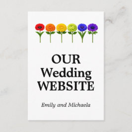 🌈 Bloei Samen– QR Trouwwebsite Informatiekaartje