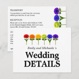 🌈  Bloei Samen – Trouwdetails Informatiekaartje