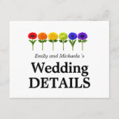 🌈  Bloei Samen – Trouwdetails Informatiekaartje (Voorkant)