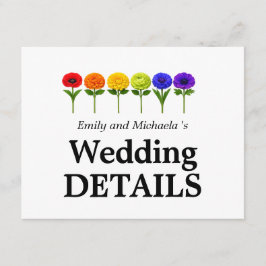 🌈 Bloei Samen – Trouwdetails Informatiekaartje