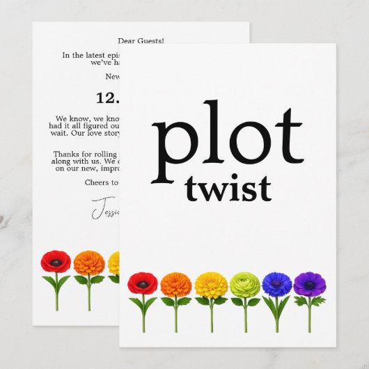 🌈 Bloei Samen – Verander de Datum Save The Date (Voorkant / Achterkant)